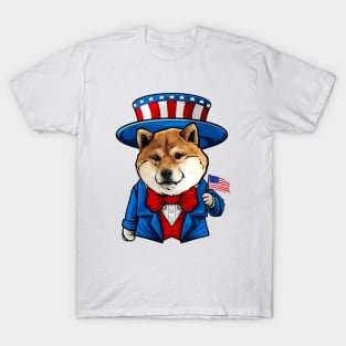 Fourth of July Shiba Inu T-Shirt